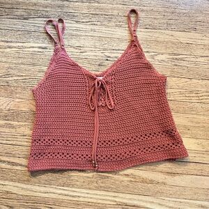 Cotton On Crochet Sleeveless Tie Front Camisole